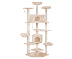 BEASTIE Cat Tree Scratching Post 203cm Beige