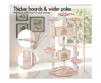 BEASTIE Cat Tree Scratching Post 203cm Beige