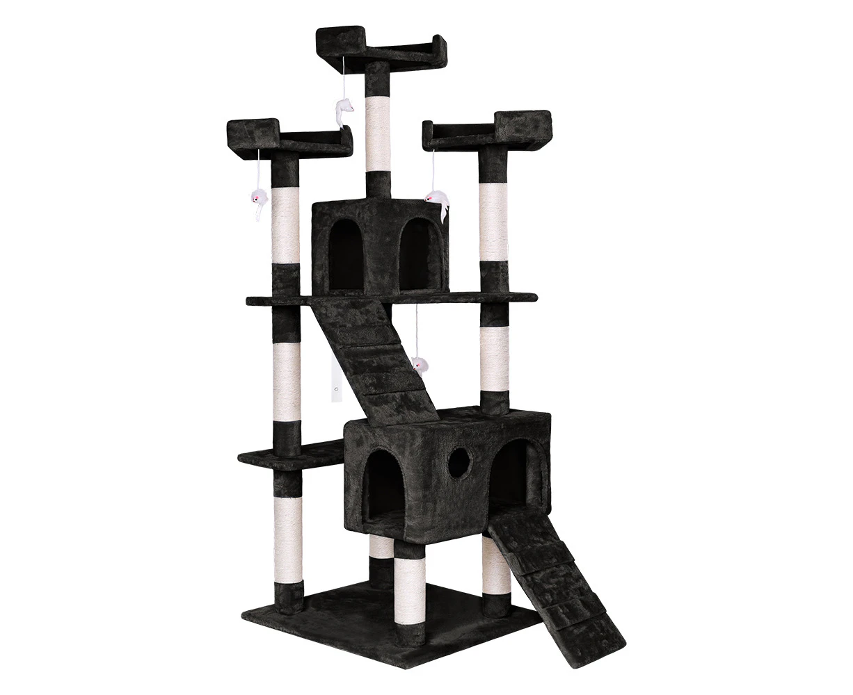 BEASTIE Cat Tree Scratching Post 180cm Black