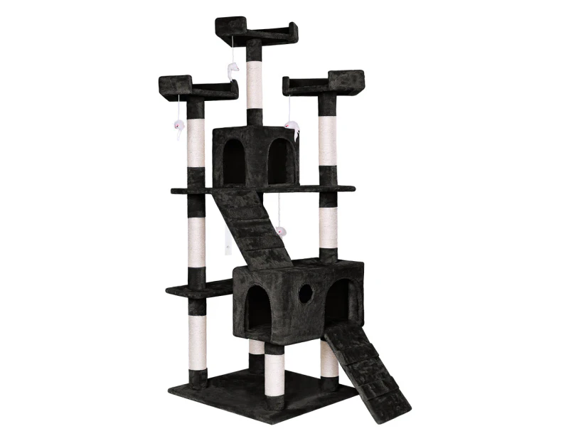 BEASTIE Cat Tree Scratching Post 180cm Black