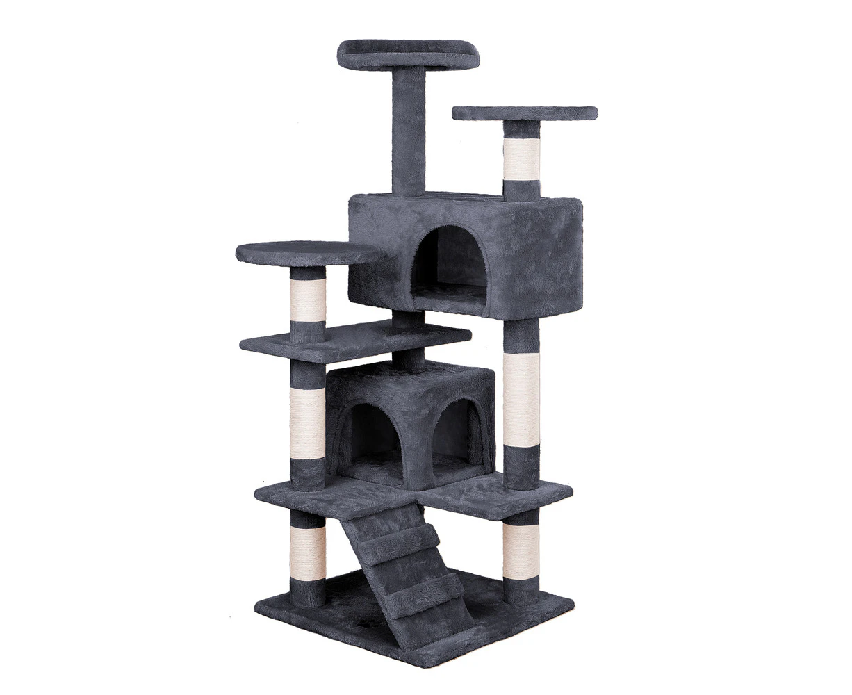 BEASTIE Cat Tree Scratching Post 134cm Grey