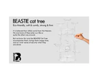 BEASTIE Cat Tree Scratching Post 202cm Grey