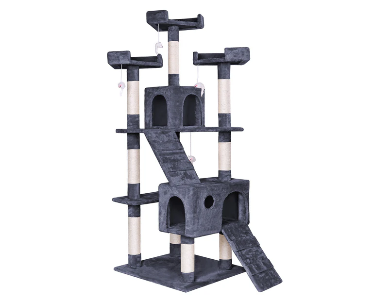 BEASTIE Cat Tree Scratching Post 180cm Grey