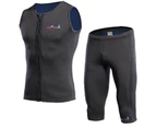 One Set 2mm Men Neoprene Sleeveless Wetsuit Swim Vest Jacket Shorts Diving Suit Swim Shorts Surfing BodySuits