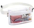 Clear Fanny Pack Clear Belt Bag For Women white