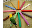 Parrot Cage Rough Surface Wood Paw Grinding Perch Stand Stick Platform Bird Toy-1.5cm x 20cm