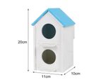 Bird Nest Large Space Keep Warm Double Hole Pearl Bird Parrot Breeding Nest House Cage Accessories-Blue