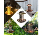Solar Bird Feeder for Outside , Hanging Outdoor Solar Powered Garden Lantern Light Bird-House Wild Hanging Bird Feeder