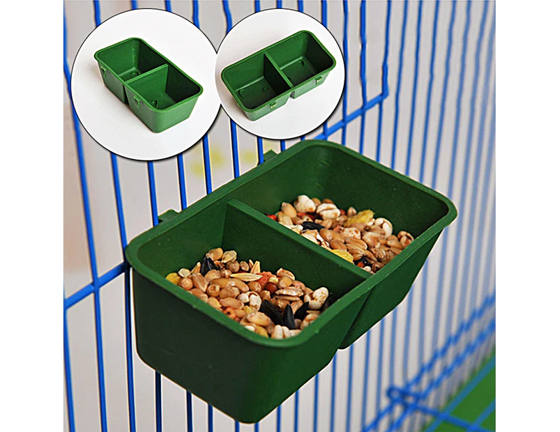 5Pcs Bird Food Boxes Large Capacity High Durability Plastic Parakeet Feeder Bird Cage Food Organizer Box Home Supplies