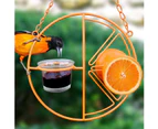 Clementine Oriole Feeder , orange$Oriole Bird Feeder, Hanging Metal Bird Feeder,Detached Bowl Design,Orange Fruit Feeder,Great for Garden,Outdoor,Gift$Orio