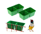 5Pcs Bird Food Boxes Large Capacity High Durability Plastic Parakeet Feeder Bird Cage Food Organizer Box Home Supplies