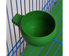 Bird Bowl Round Innoxious Plastic Practical Bird Feeder for Parrot-Green L