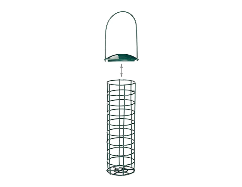 Hanging Type Pet Bird Food Feeder Container Hanger Garden Outdoor Feeding Tool-Green