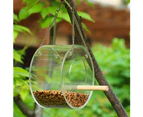 Hanging Bird Feeder Food Dispenser Box Container Garden Outdoor Feeding Tool Style 2