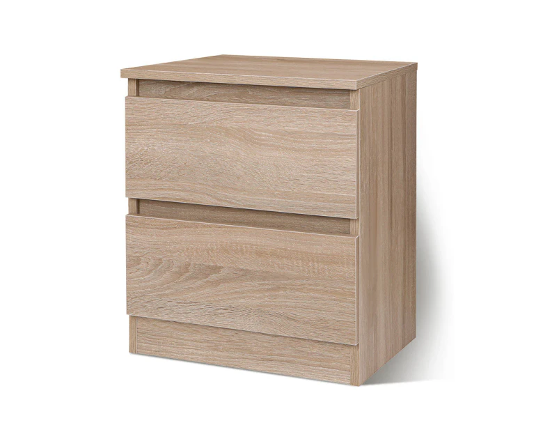 ALFORDSON Bedside Table 2 Drawers Wood