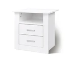 ALFORDSON Bedside Table Classic White