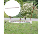 Red Long Tube Bird Hummingbird Food Hanging Feeder for Yard-Transparent 40cm