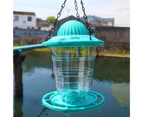 Hummingbird Feeder Hanging Foldable Plastic Portable Bird Food Container for Pet-Green