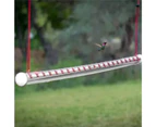Red Long Tube Bird Hummingbird Food Hanging Feeder for Yard-Transparent 50cm