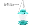 Hummingbird Feeder Hanging Foldable Plastic Portable Bird Food Container for Pet-Green