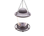 Hummingbird Feeder Hanging Foldable Plastic Portable Bird Food Container for Pet-Grey