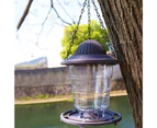 Hummingbird Feeder Hanging Foldable Plastic Portable Bird Food Container for Pet-Grey