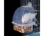 Bird Feeder Hanging Easy Installation ABS Visible Observation Food Holder Pet Supplies-Transparent