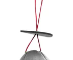 Felt Cloth Bird Feeder Attractive Rounded Roof Design Decorative Soft Touch Tree Hanging Feeder for Garden-Grey