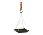 Bird Feeder Hanging with Hook Bite Resistant Waterproof Retro Refillable Anti-deformed Large Capacity Food Container for Feeding-Green