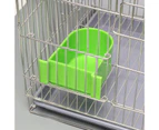 2Pcs Bird Feeding Utensils Hanging Bite Resistant Exquisite Pet Accessory Plastic Feeding Cup Cage Food Water Bowl Bird Feeder for Balcony-Green