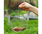 Hanging Bird Feeder Food Dispenser Box Container Garden Outdoor Feeding Tool Triangle with Suction Cup