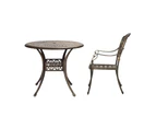 Livsip Outdoor Patio Setting Dining Chairs & Table 3 Piece Bistro Set Cast Aluminum Patio Garden Furniture