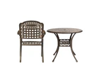 Livsip Outdoor Patio Setting Dining Chairs & Table 3 Piece Bistro Set Cast Aluminum Patio Garden Furniture