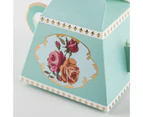 10Pcs Packaging Paper Box Smooth Edges Retro Paper Teapot Shape Vintage Candy Boxes for Party-Blue