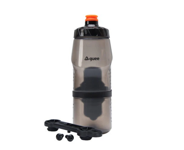 GUEE Cageless Bottle Set MAG-II Water Bottle and Magnetic Mount [Colour: Smoke Grey] [Volume: 600ml]