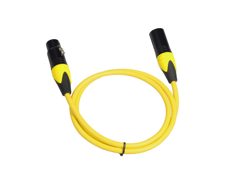 Audio Cable Professional Shielded 100/200/300cm Balanced XLR Male to Female Audio Adapter Cord for Mixer Yellow