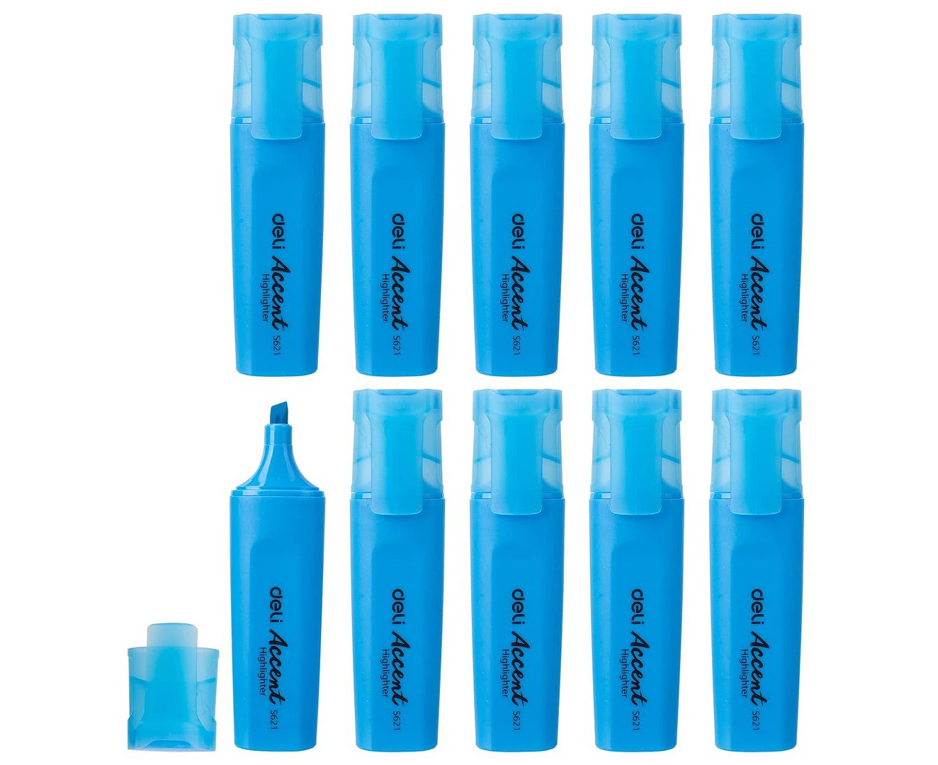 DELI Highlighter 10pk - Blue