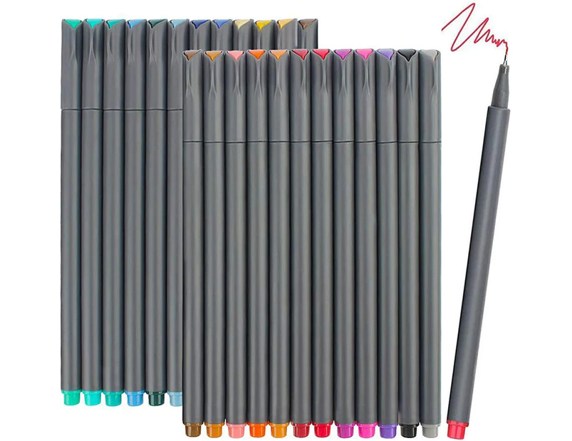 24 Colors 0.4Mm Color Hook Pen24 Brightly Colored Fine-Dot Colored Pens For  Note-Taking.24 Colors 0.4Mm Color Hook Pen