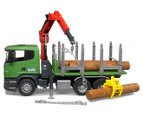 Bruder Scania R-Series Timber Truck w/ Crane & Logs Toy