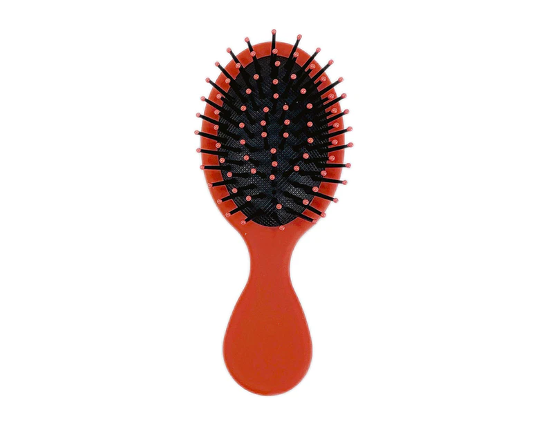 Hair Comb Mini Foldable Cute Reused Hairdressing Tool Candy Colors Lovely Appearance Hair Air Cushion Comb for Kid-Red