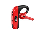 X3 Bluetooth-compatible Earphone Handsfree LED Power Display Monaural Business Sport Wireless Headphone for Car  Red