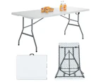 Costway 180cm Camping Table Folding Study Desk Picnic Dining 150kg Weight Capacity  w/Carrying Handle