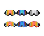 Outdoor Motorcycle Off-road Riding Skiing Glasses Windproof Protection Goggles Black+Multicolor