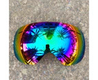 1Pc HX06 Ski Goggles Lenses Double-layer Comfortable to Wear Snow Blindness Proof UV Protection Snowboard Goggles Lenses Replacement for Snow Ski Green
