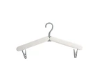 Clothes Hanger Portable Lightweight Foldable Travel Folding Hanger Hook with Clip for Household White