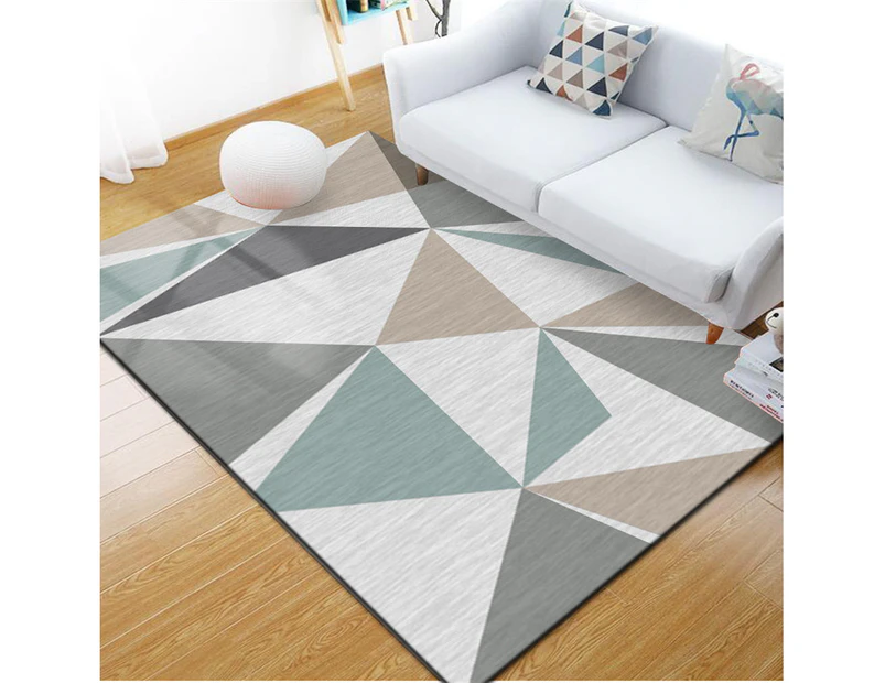 Modern Area Rug Carpet, Geometric Area Rugs Floor Carpet for Living Room, Contemporary Bedroom Tile Trellis Floorcover Indoor Carpet （100 x 200cm, FG-1010）