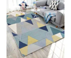 Modern Area Rug Carpet, Geometric Area Rugs Floor Carpet for Living Room, Contemporary Bedroom Tile Trellis Floorcover Indoor Carpet （100 x 200cm, FG-1010）