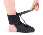 Adjustable Foot Drop Orthosis Feet Care Pain Relief Ankle Support Stabilizer for Outdoor Sports Black