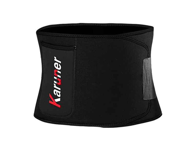 Sports Belt Adjustable Comfortable Breathable Fitness Sports Exercise Waist Support for Exercise  Black