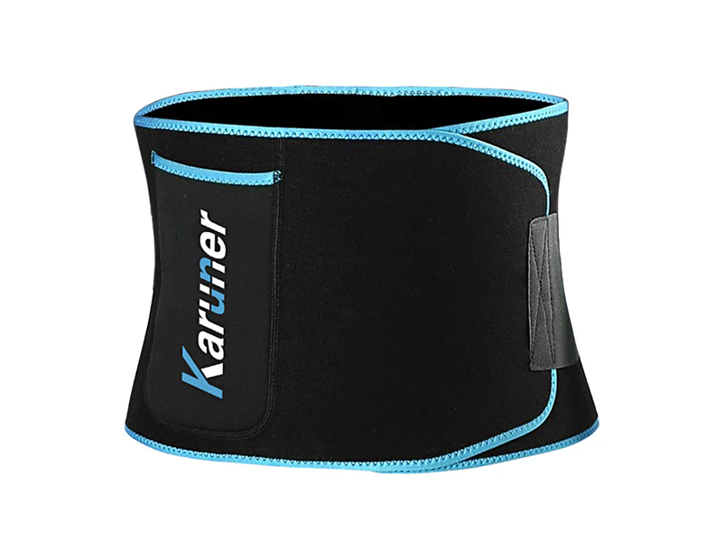 Sports Belt Adjustable Comfortable Breathable Fitness Sports Exercise Waist Support for Exercise  Blue
